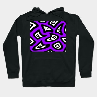 Abstract pattern - purple, black and white. Hoodie
